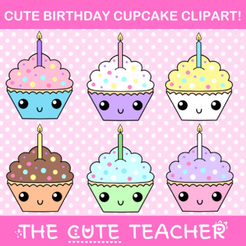 cute birthday cupcakes clipart