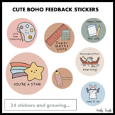 24 Cute Boho Digital Feedback Stickers