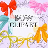 Cute Bow Clipart and Outlines