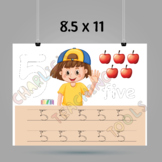 Cute Boy Counting Fruit Number Mats 1-10