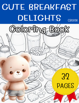 Preview of Cute Breakfast Delights(CR0026)Coloring Book,Pages,Activities,Kids ,Family,Fun