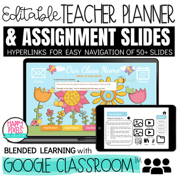 Preview of Cute Bugs: Google Slides Lesson Template for Student Blended Distance Learning