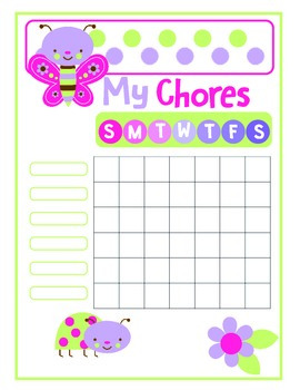 Cute Chore Chart