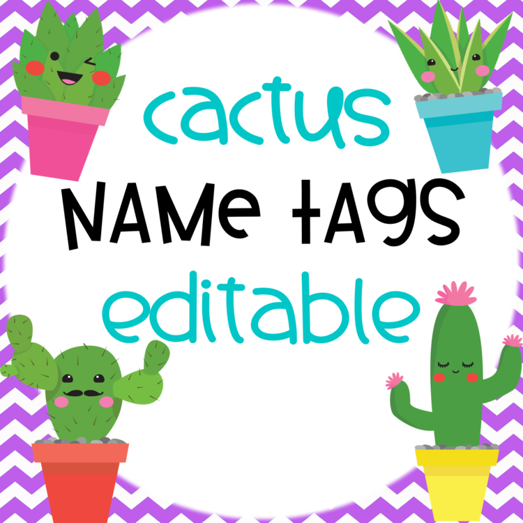 Free Printable Cactus Name Tags
