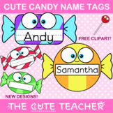 Cute Candy Classroom Name Tags - Printable Sweets Display 