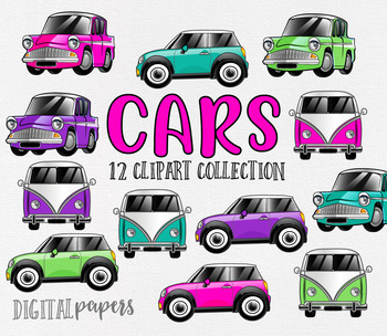 Cute Cars Clipart Set By Digital Papers Teachers Pay Teachers