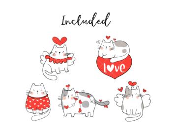 kitten valentine clip art