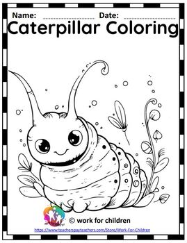 cute caterpillar coloring pages