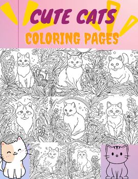 Preview of Cute Cats Coloring Pages