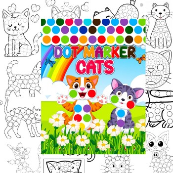 Dot Marker Cute Cats Activity Book