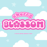 Cute Cherry Blossom Groovy Retro Font