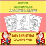Cute Christmas Coloring Pages - Easy Christmas Coloring Pages