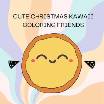 Preview of Cute Christmas Kawaii Coloring Friends