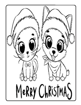 cute kitten and puppy coloring pages