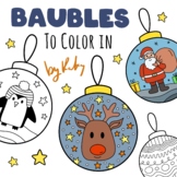Cute Christmas Ornaments / Baubles Coloring Pages