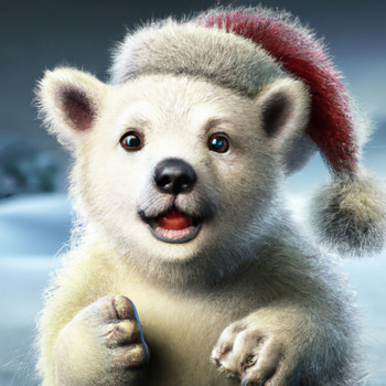 cute christmas polar bear