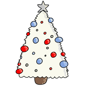 Cute Christmas Tree Clip Art by Katqat Resources