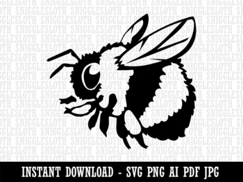 bumble bee clipart black and white