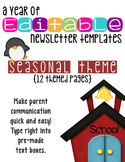 Editable Newsletter Templates (12 included): Seasonal Theme