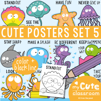 diameter Schrikken kern Cute Classroom Posters Set 5 by From the Pond | TPT