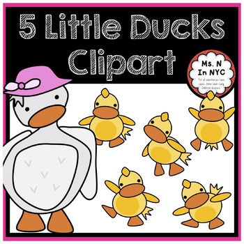 Preview of Cute Clipart for 5 Little Ducks Song
