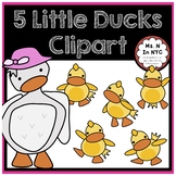 Cute Clipart for 5 Little Ducks Song