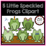 Cute Clipart for 5 Little Speckled Frogs Song