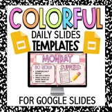 Cute & Colorful Daily Slides/Agenda Slides