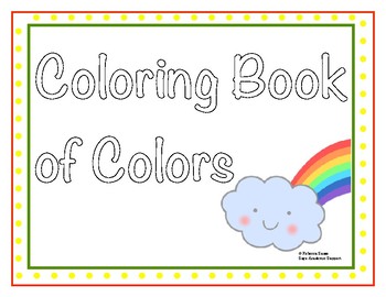 Preview of Cute Coloring Book of Colors