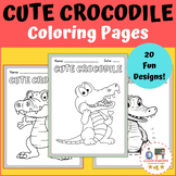 Cute Crocodile Coloring Pages - Coloring Sheets - Spring A