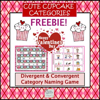 Preview of Cute Cupcake Category Naming Valentine's Day-Themed FREEBIE!