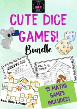 Preview of Cute Dice Games Bundle! 15 Maths Games - FREE