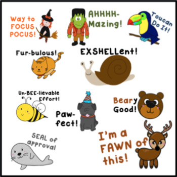 Animal Puns Live Template and Clipart Mega Pack Vol. 1