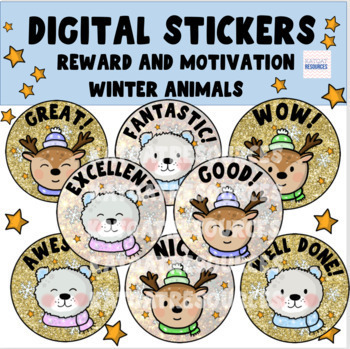 Winter Digital Stickers for Google Classroom™ and Seesaw™ Distance Learning