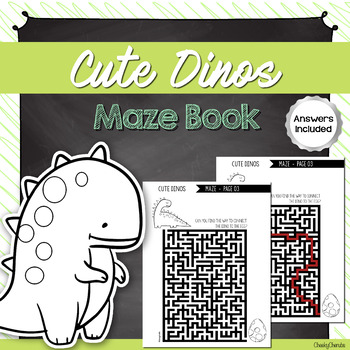 Cute Dinos - Maze Pages by Cheeky Cherubs | TPT