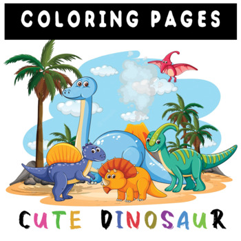 Let's Color Amazing Dinosaur: Big Dinosaur Coloring Books For Kids