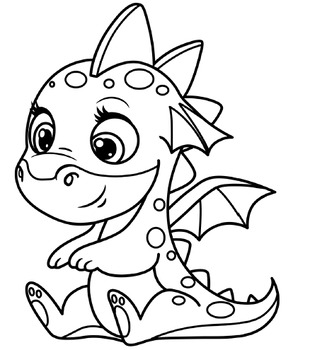 cute dinosaur coloring pages for kids