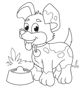 Cute Dog Coloring : Fun And Easy Coloring Pages by Creativity ...