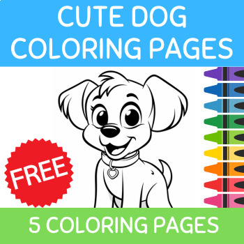 Cute Dog Coloring Pages by Nut Denduangboripant | TPT