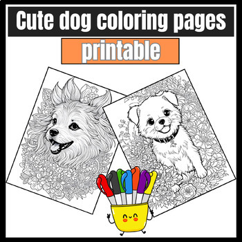 Cute Dog Coloring Pages Printable color page puppy by natash edu