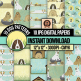 Spoiled Dogs Digital Paper - TEN I Love My Pet Printable Patterns