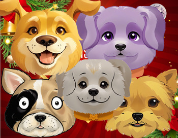 Preview of Cute Dog Masks Set - Animals Pets Paper Masks - Unleash the Paw-some Fun - 4K