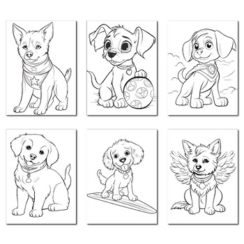 Cute Dogs Coloring Book for Kids Ages 4-8: Pretty Dogs Coloring