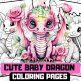 Cute Dragon Coloring Pages,Chinese New year 2024 -50 baby 