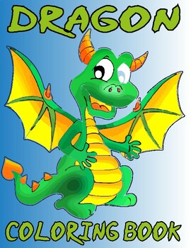 Preview of Cute Dragons Coloring Book for kids (Doodle Dragons)