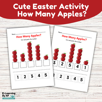 Preview of Cute Easter Activity - How Many Apples?