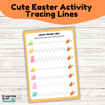 Preview of Cute Easter Activity: Tracing Lines