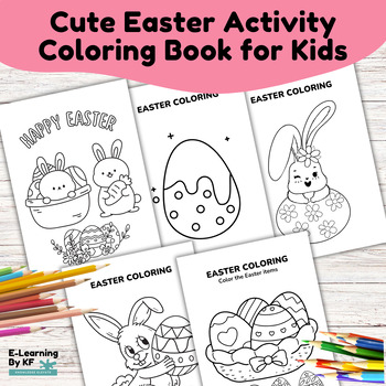 Preview of Cute Easter Activity - coloring Book for Kids
