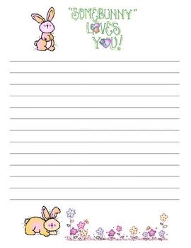 cute easter spring writing paper by victoria nicholson
