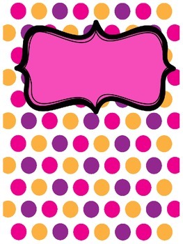 Cute Editable Polka Dot Binder Covers by Kayla Hall | TPT